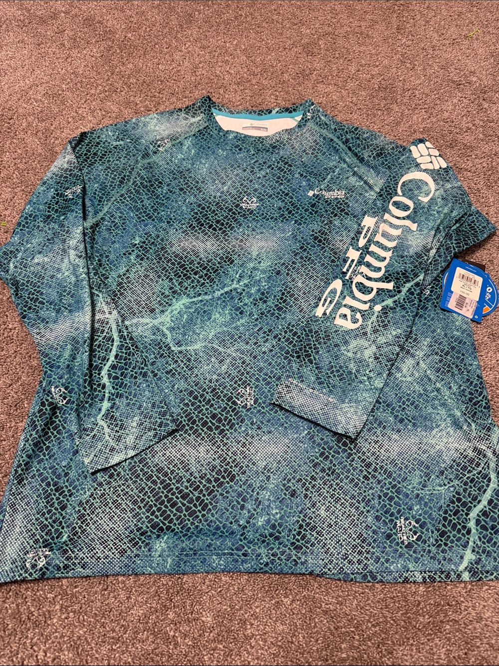 Columbia Super Terminal Long Sleeve Shirt - Teal Aqua Mix